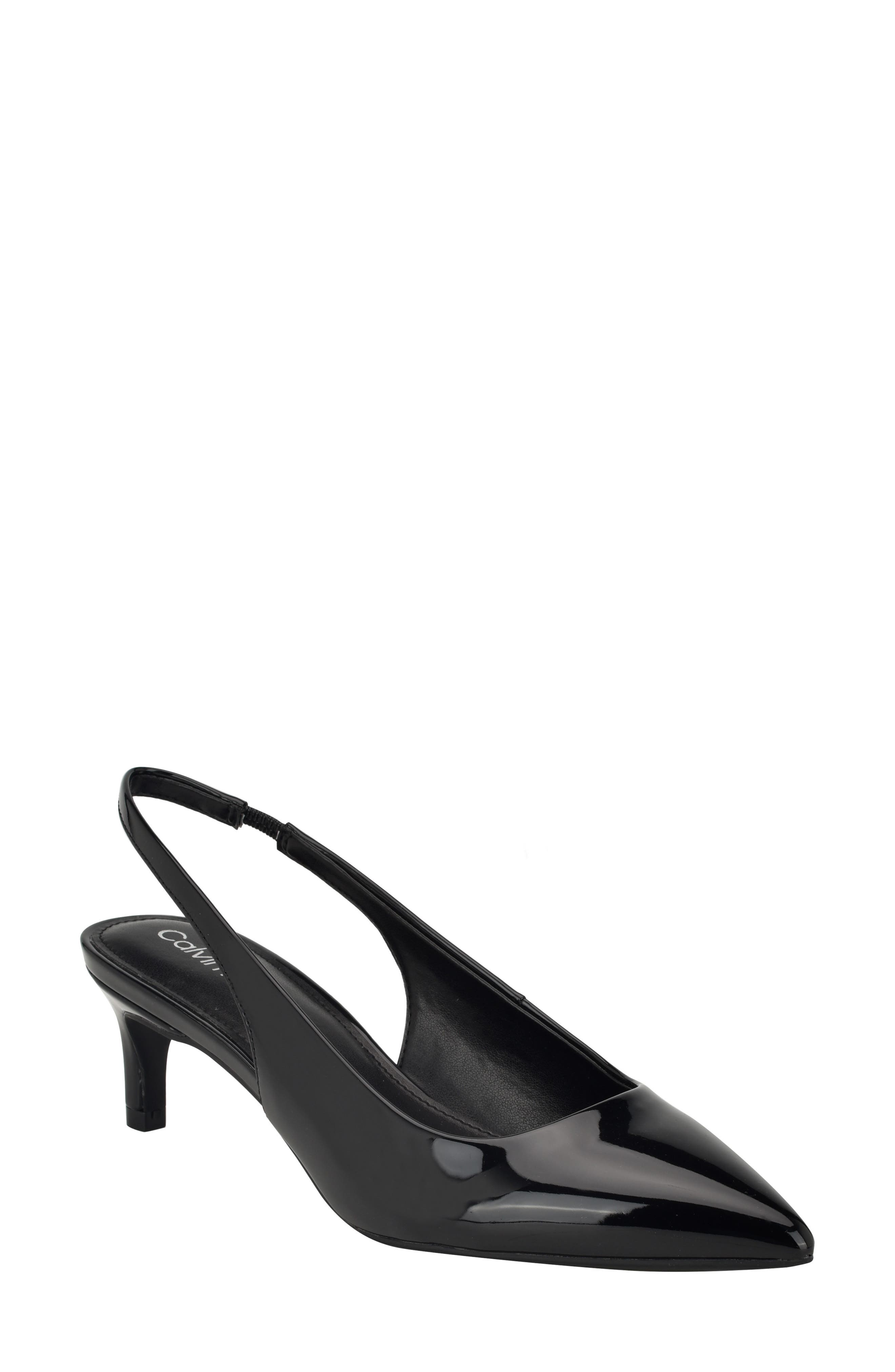 Calvin Klein Dainty Kitten Heel Pointed Toe Slingback Pump, Main, color, 