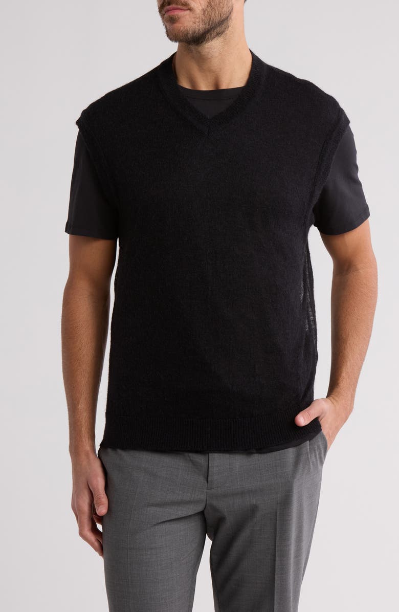 BOSS Lucid Sheer Sweater Vest, Main, color,