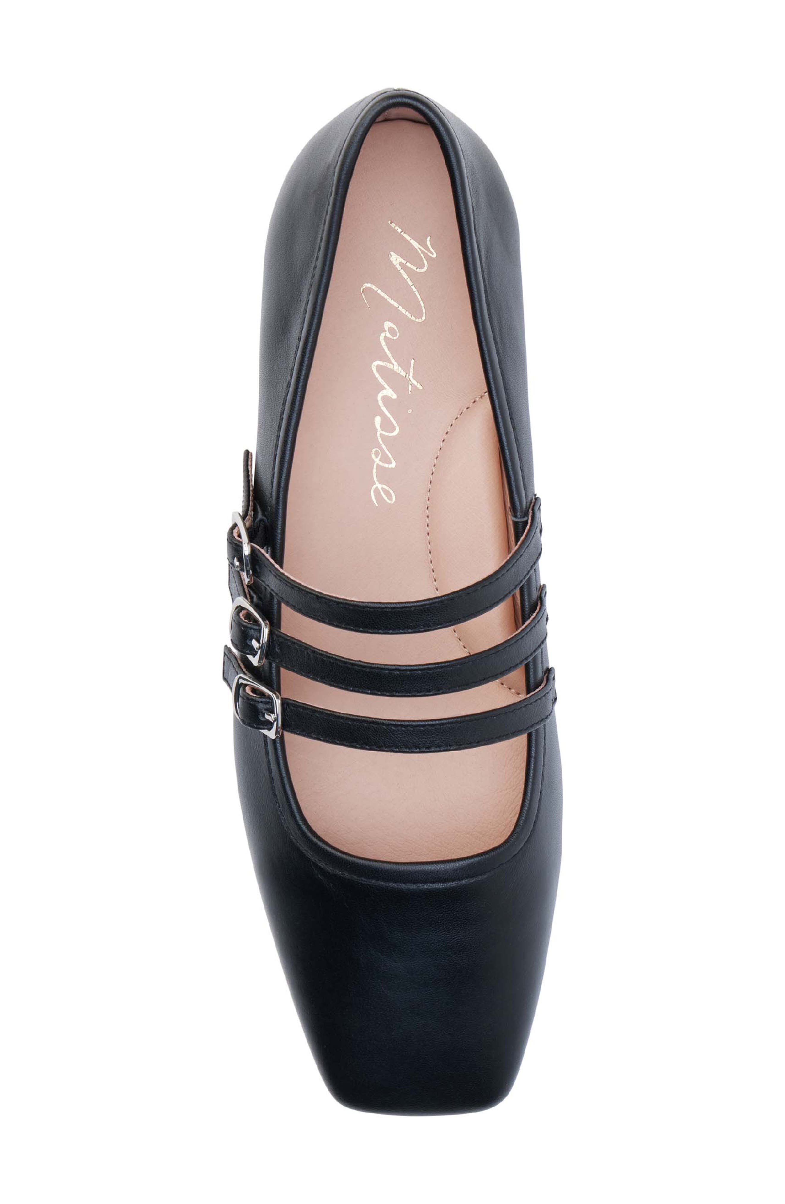 Nova Strappy Ballet Flat, Alternate, color, BLACK