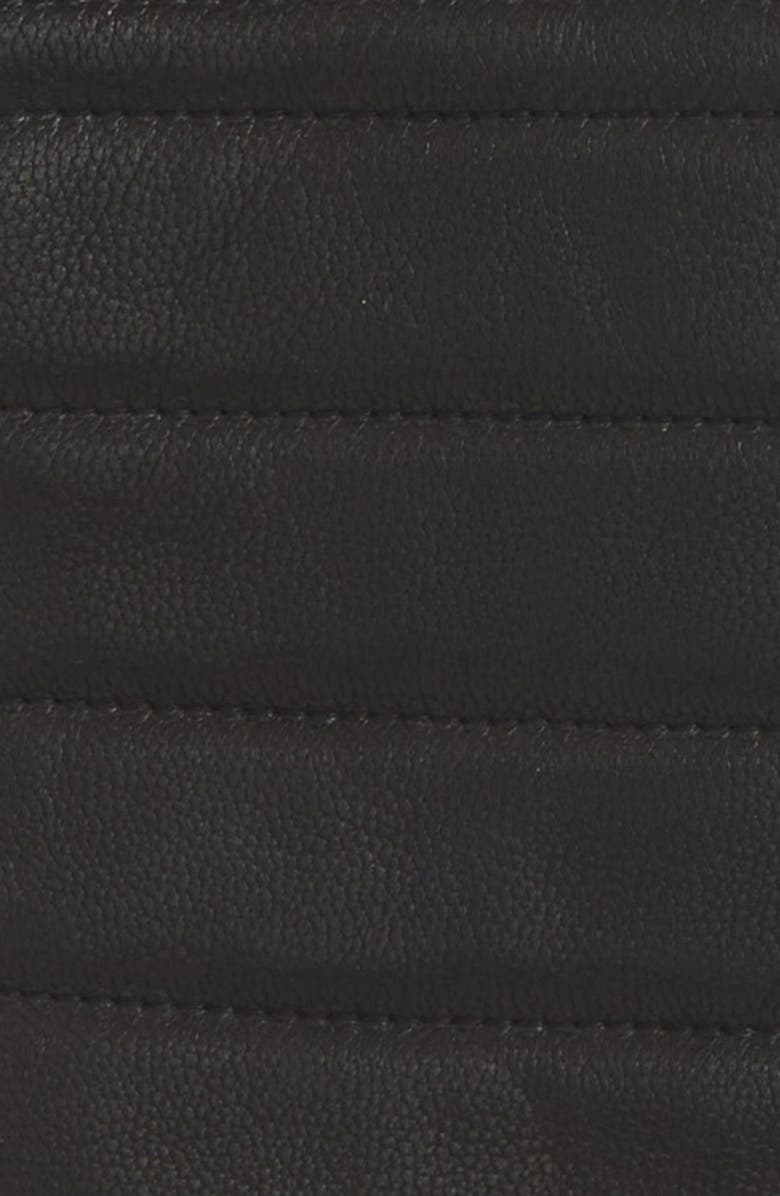 Canada Goose Quilted Leather Gloves with Faux Fur Lining, Alternate, color,