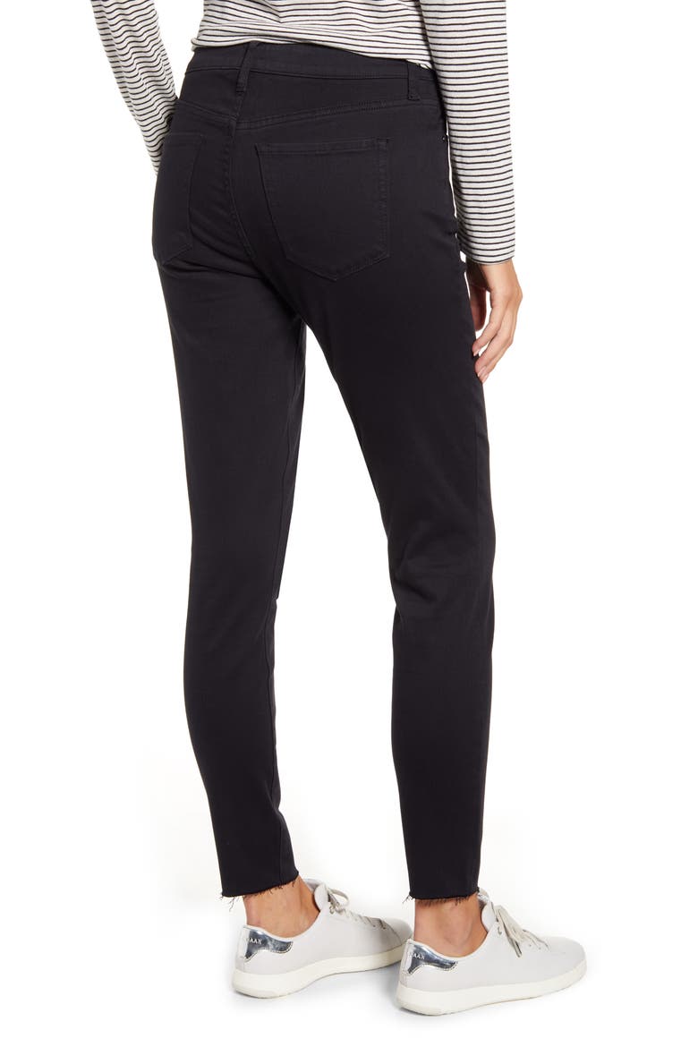 Denim High Waist Skinny Jeans, Alternate, color, BLACK
