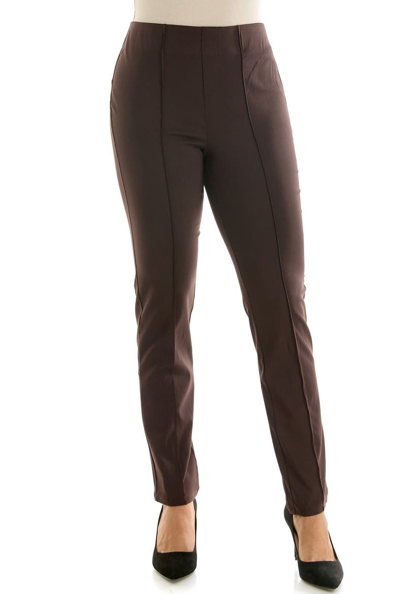 Milli Narrow Leg Pintuck Pants, Main, color, COFFEE BEAN