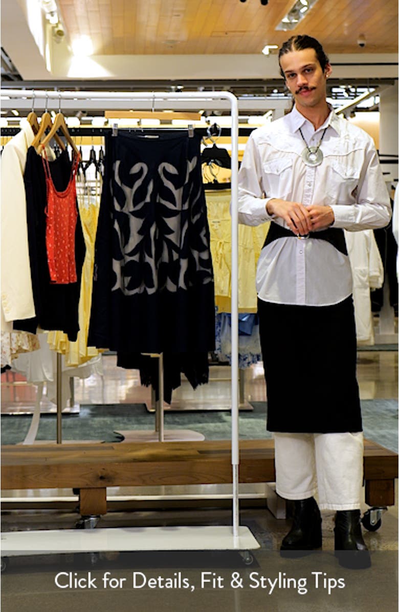 Antibes Linen Blend Cutout Skirt, sales video thumbnail
