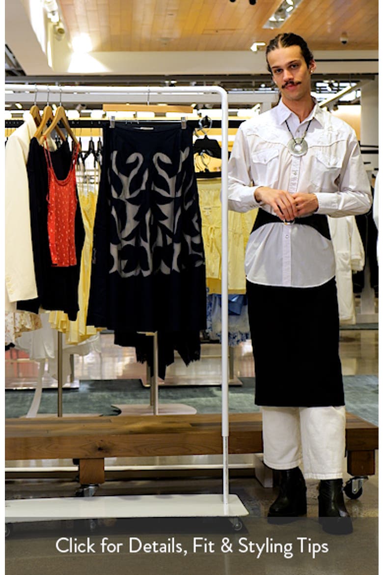 Antibes Linen Blend Cutout Skirt video