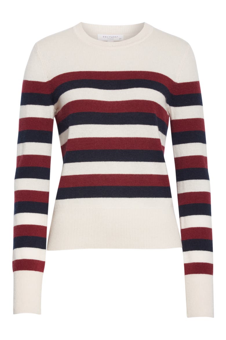 Cielle Stripe Wool & Cashmere Sweater, Alternate, color, BOUT DE LUNE MULTI