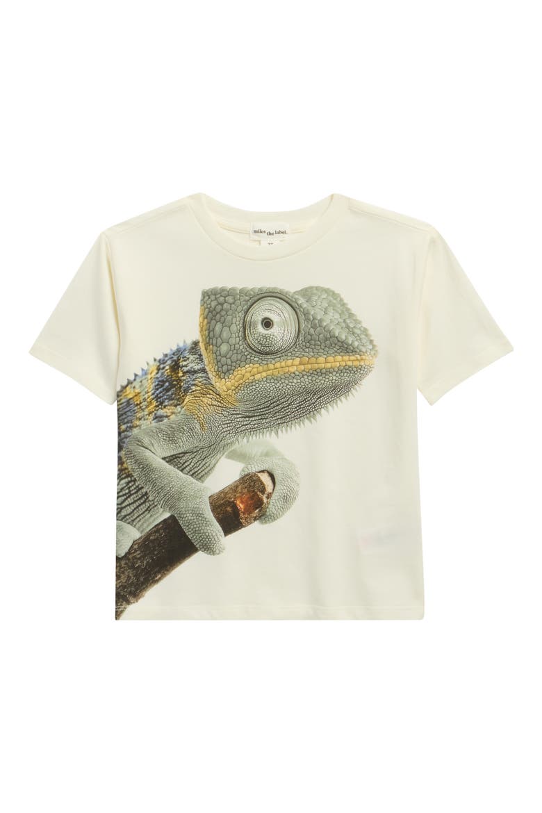 Kids' Chameleon Cotton Graphic T-Shirt, Main, color, OFF WHITE