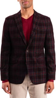 SAVILE ROW CO Brown Plaid Corduroy Sport Coat