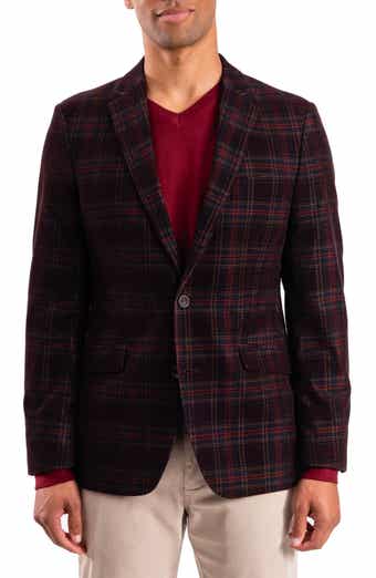 SAVILE ROW CO Brown Plaid Corduroy Sport Coat