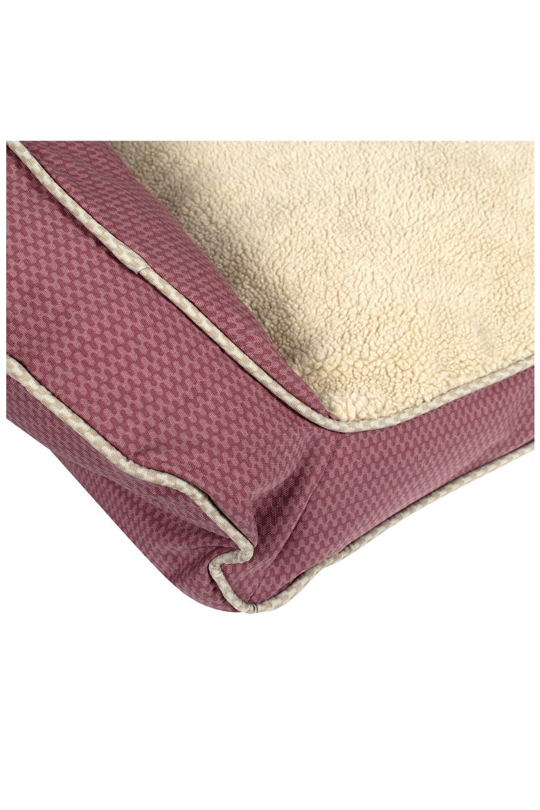GreenDog Bolster Pet Bed, Alternate, color, WAVY RED