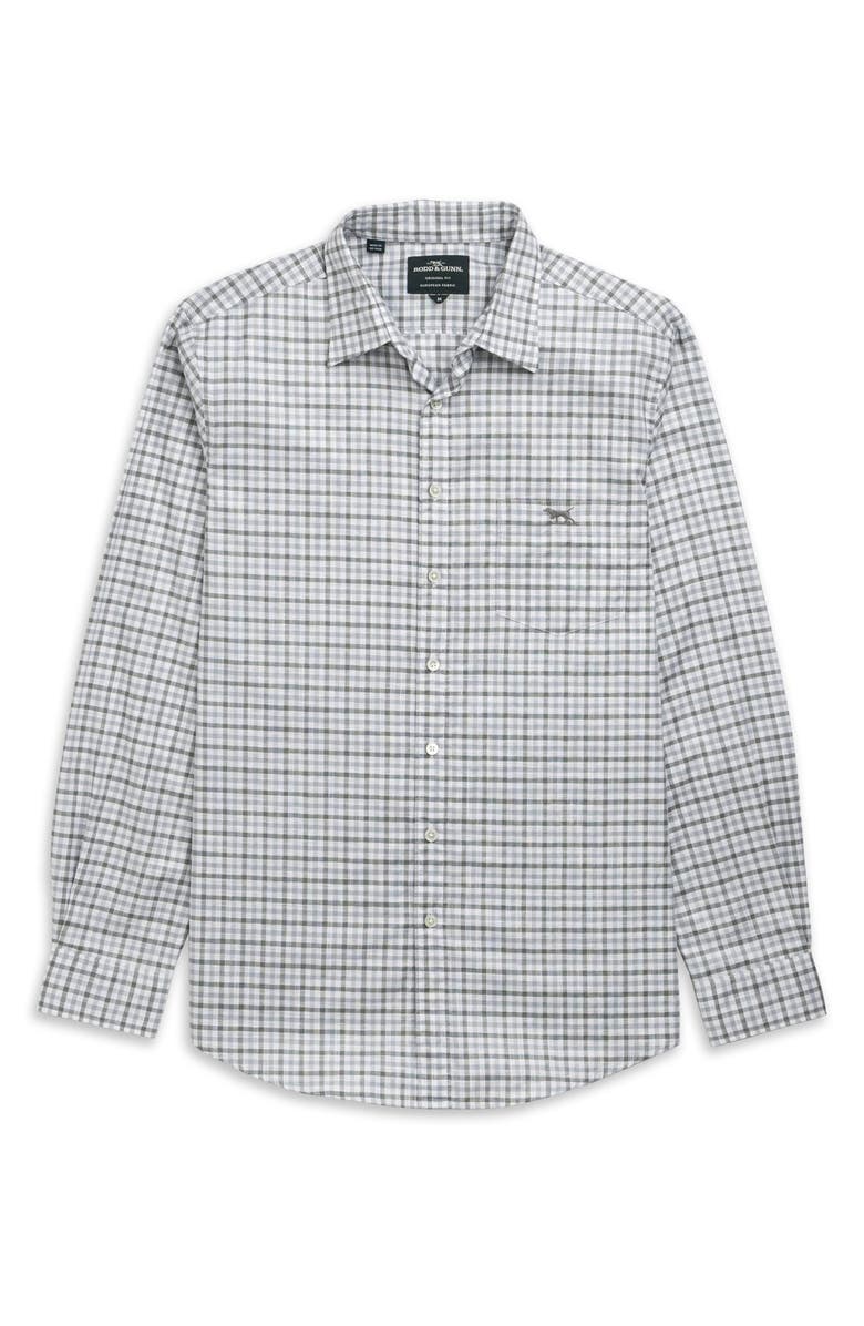 Rodd & Gunn Gebbies Valley Gingham Button-Up Cotton & Linen Shirt, Alternate, color, 