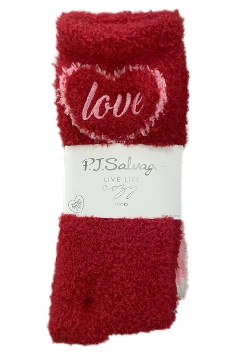 2-Pack Cozy Crew Socks, Alternate, color, RED