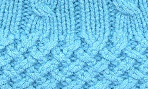 Portolano Chunky Cable Knit Beanie In Blue