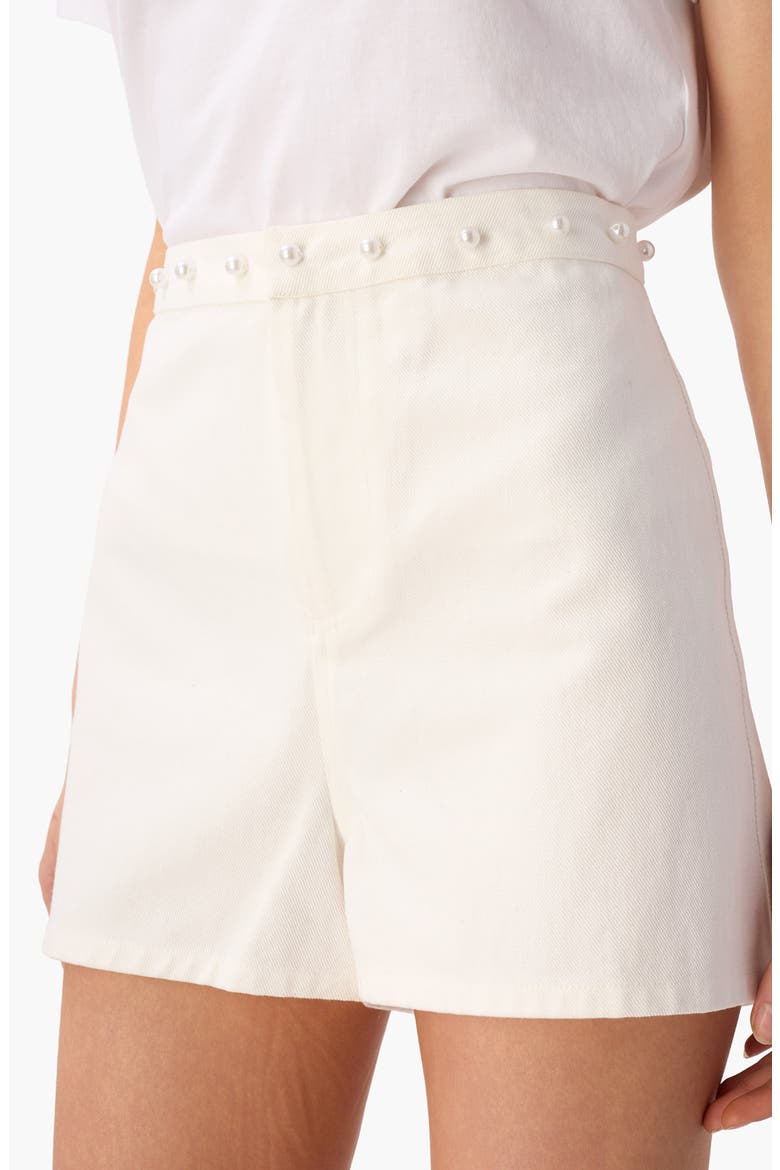 Mihal Bull Denim Shorts, Alternate, color, WHITE