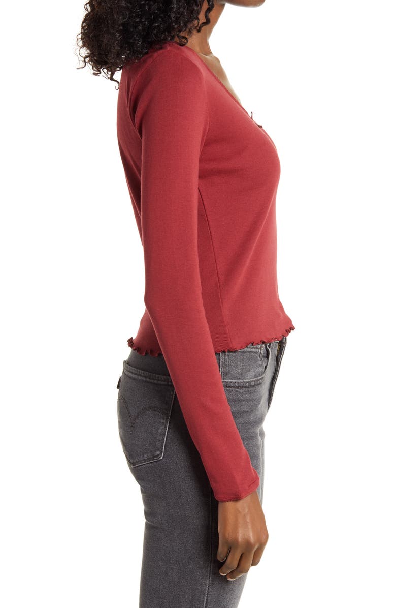 BP. Lettuce Edge Long Sleeve T-Shirt, Alternate, color,