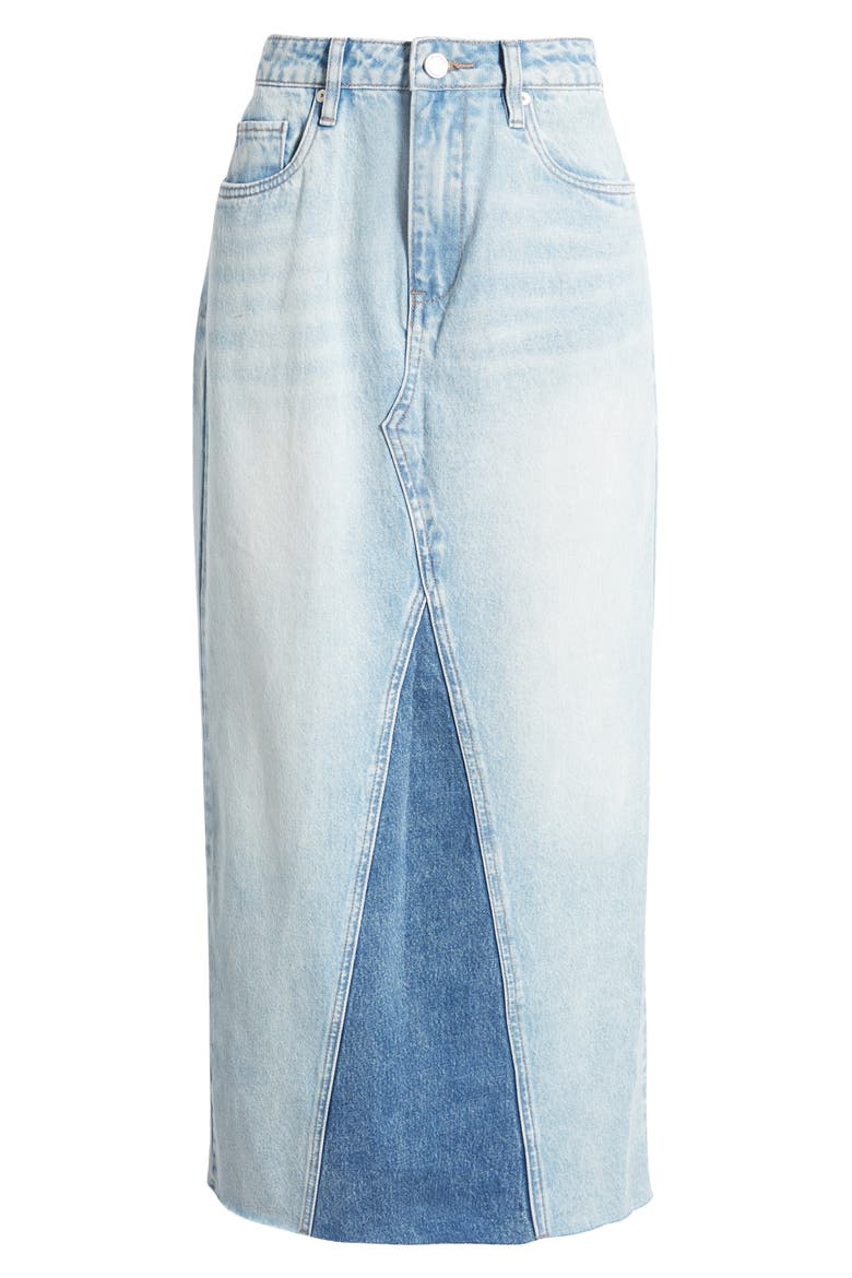 Patchwork Denim Skirt, Alternate, color, EITHER WAY