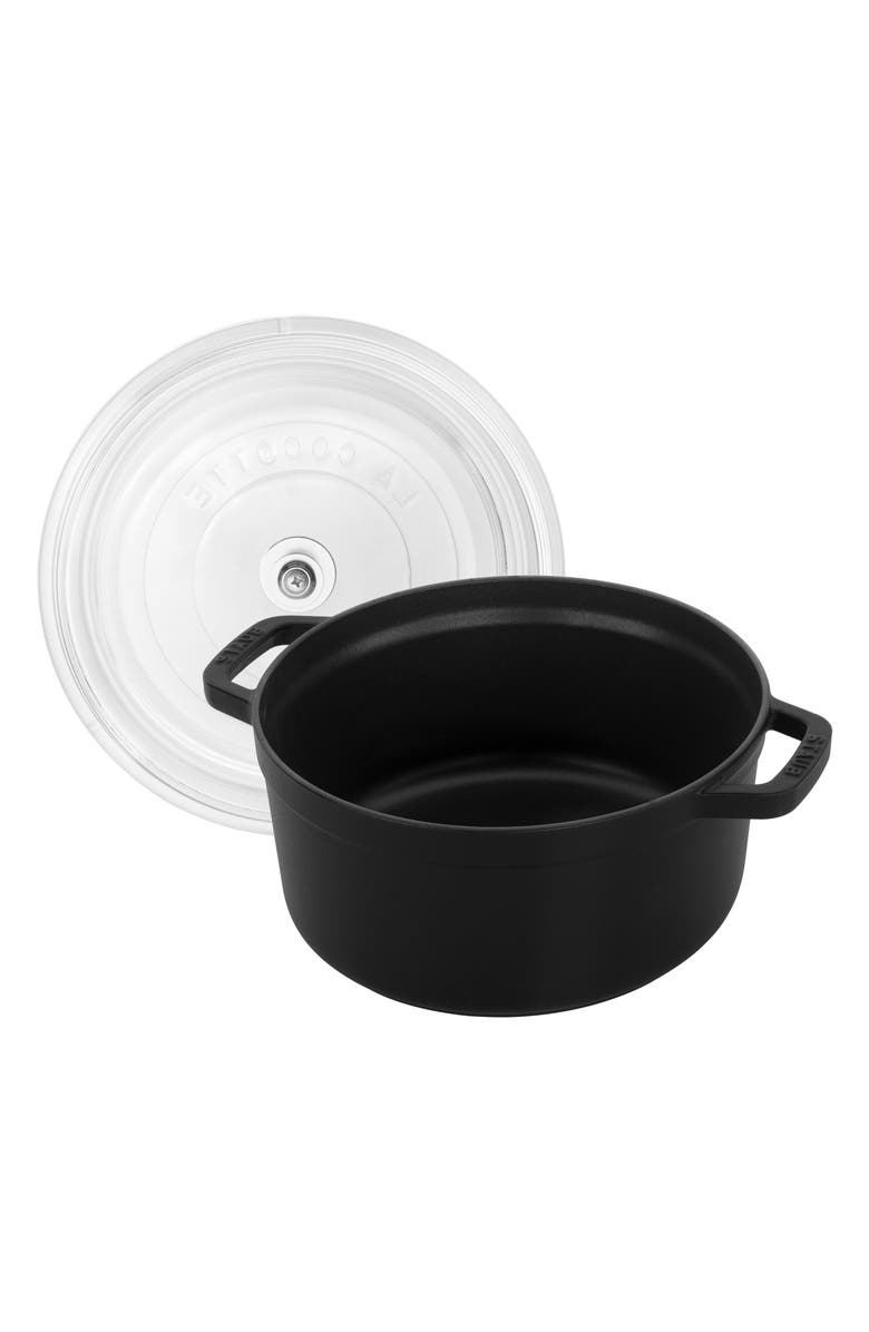 Staub 4-Quart Enameled Cast Iron Dutch Oven with Glass Lid, Alternate, color,