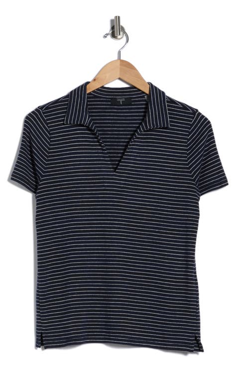 Pinstripe Short Sleeve Top