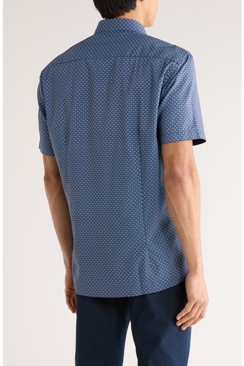 Short Sleeve Sport Shirt, Alternate, color, NAVY/ MARINE