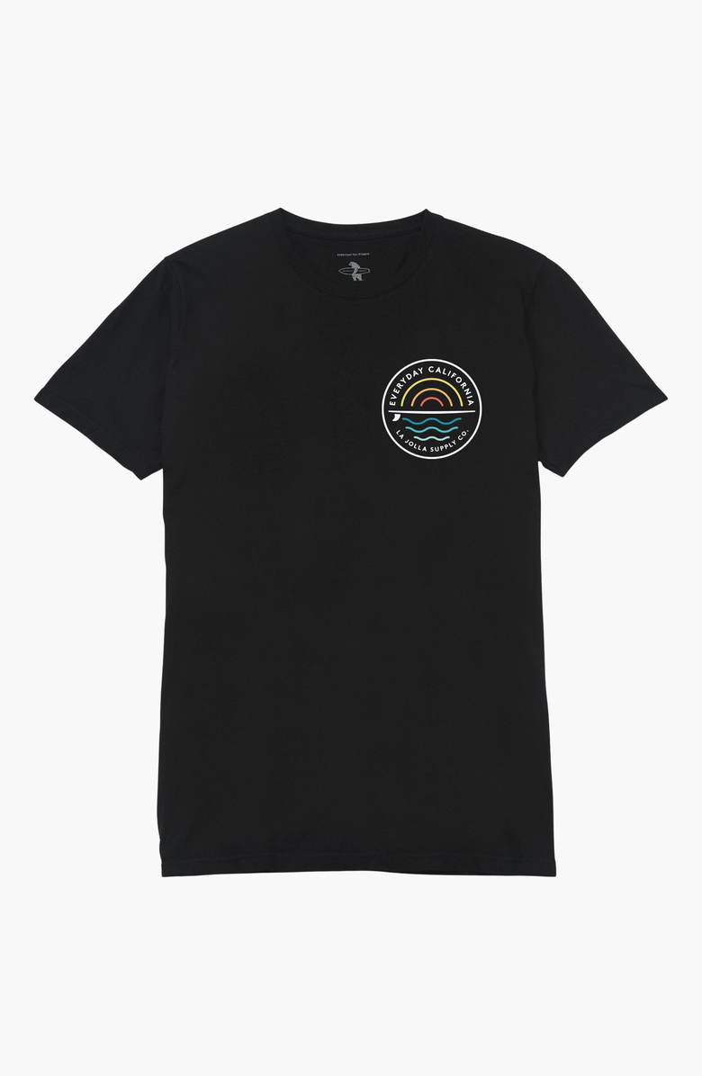 Everyday California Cabrillo Tee Shirt, Main, color, Black / Multicolor