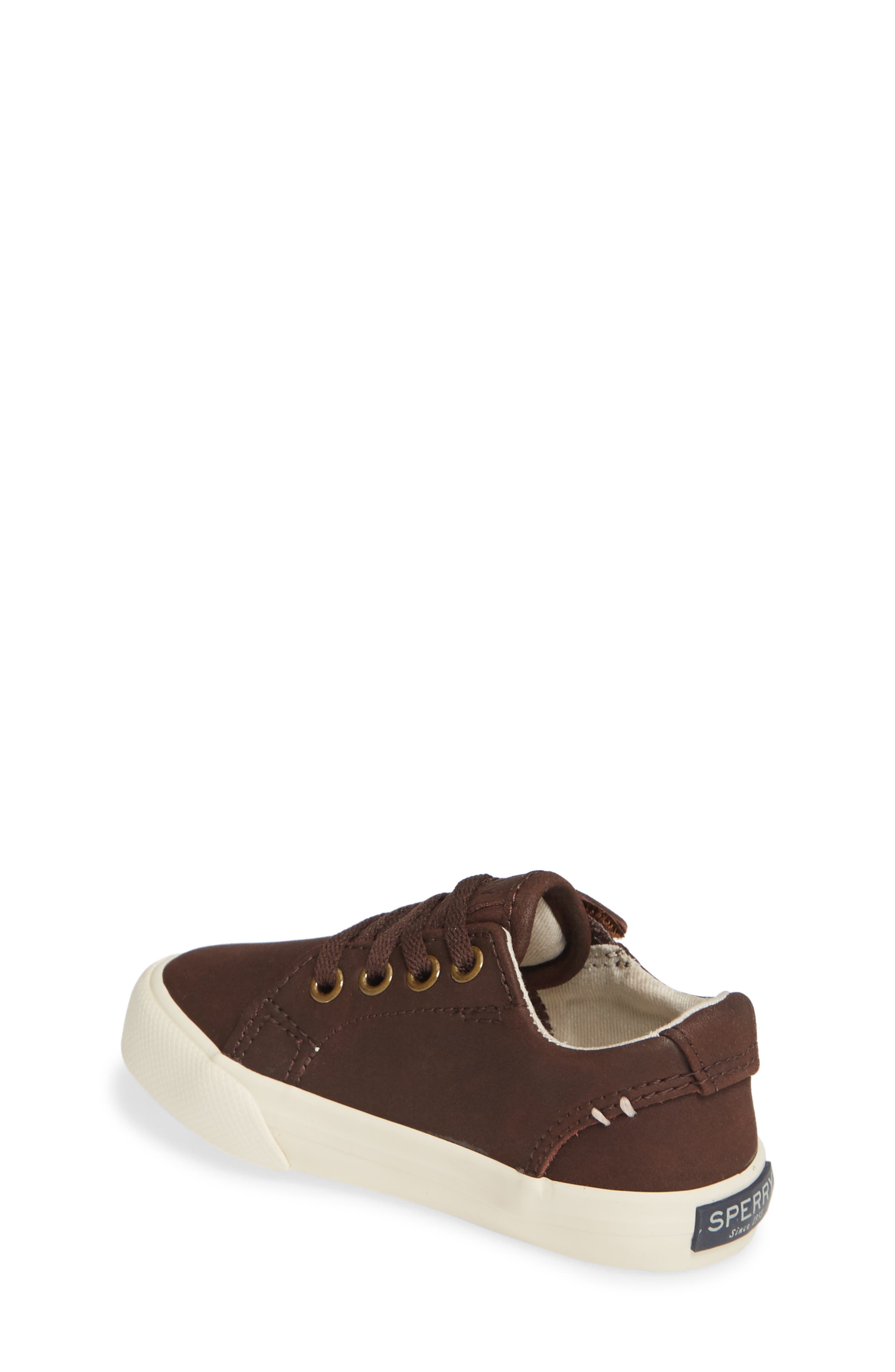 Sperry Kids Striper II LLT Sneaker, Alternate, color, BROWN LEATHER