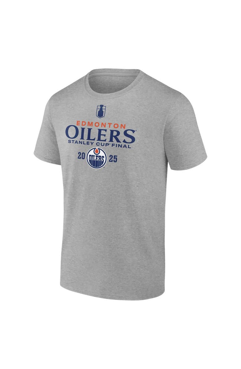 FANATICS Men's Fanatics  Heather Gray Edmonton Oilers 2025 Stanley Cup Final Roster T-Shirt, Alternate, color, 
