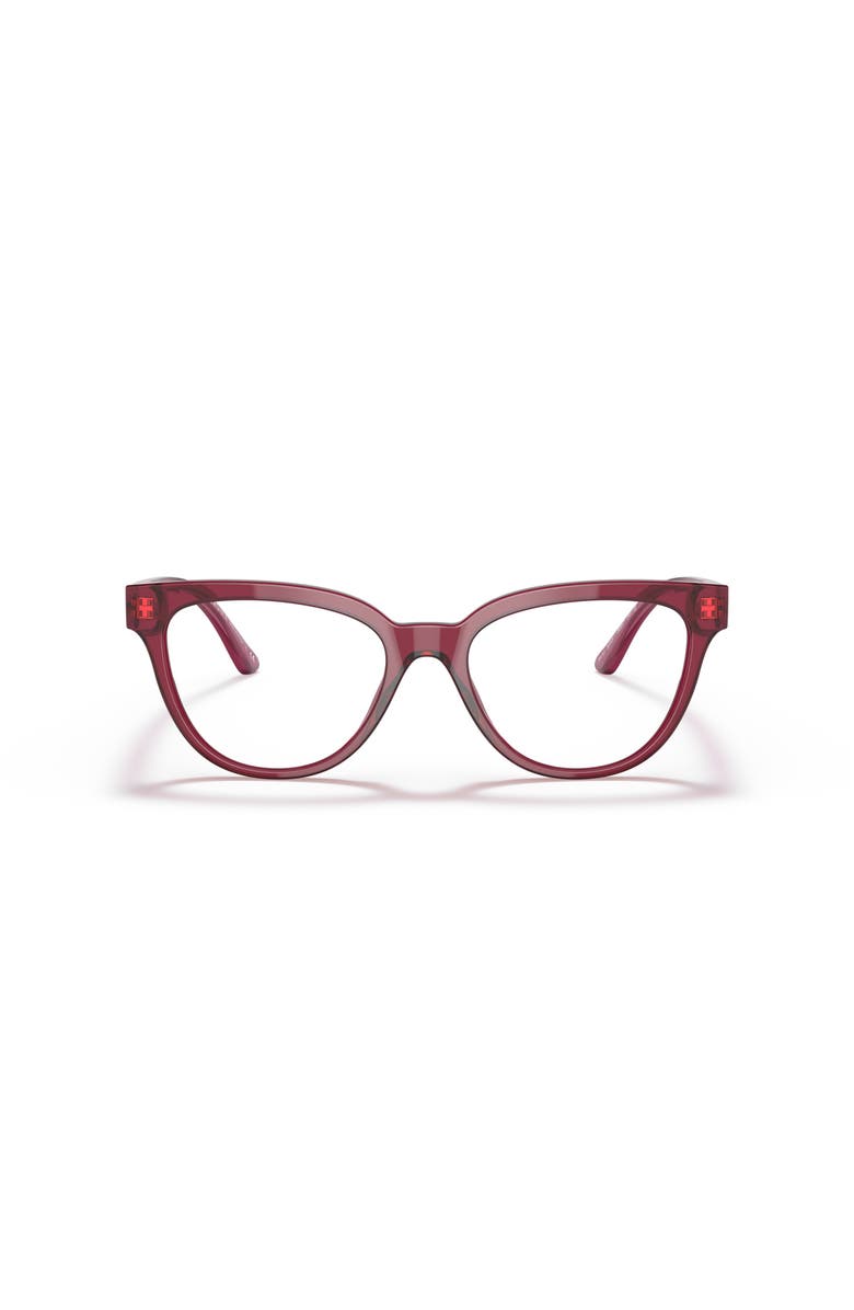 Versace 54mm Cat Eye optical glasses, Alternate, color, Red