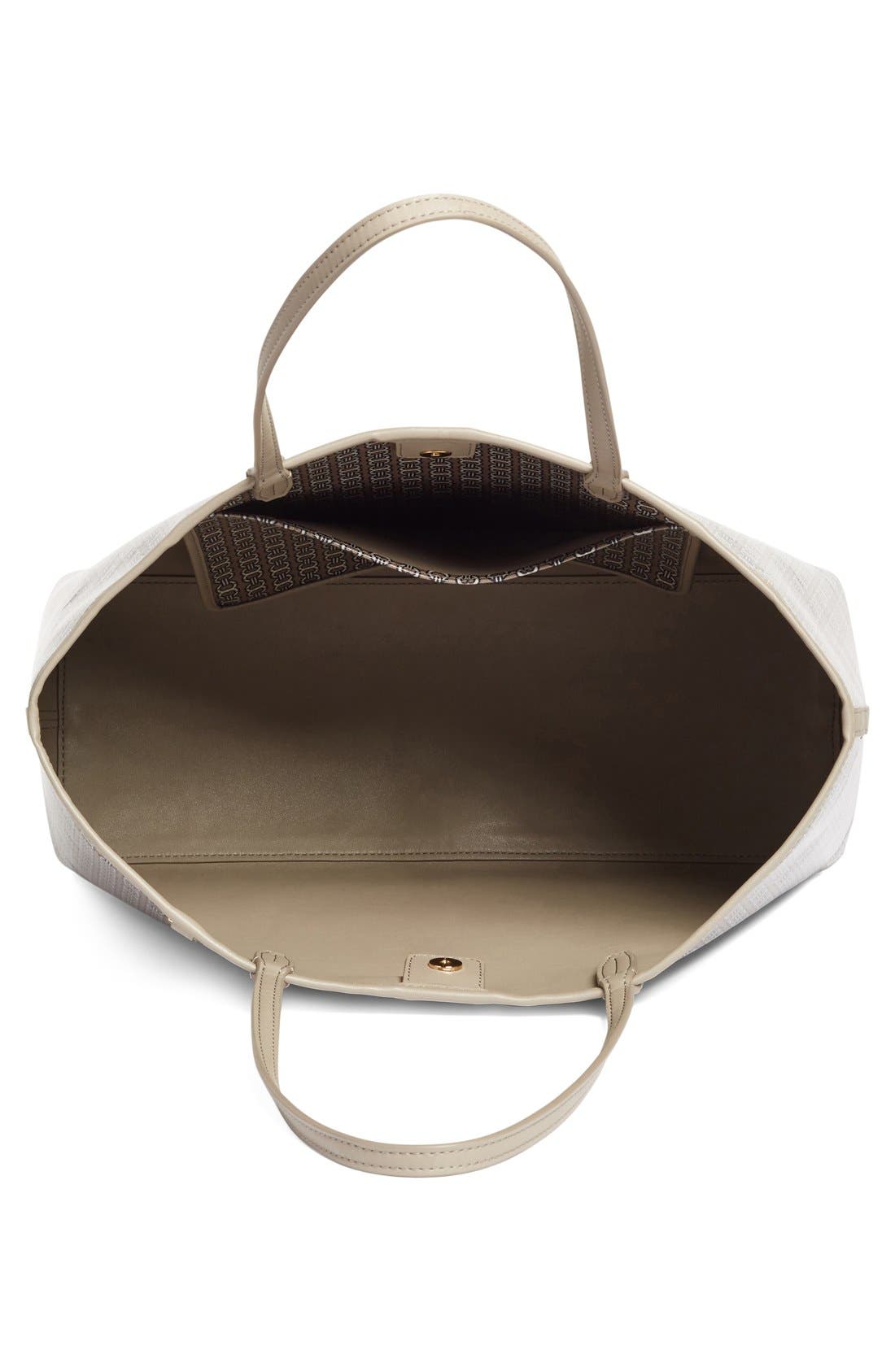Gemini Link Coated Canvas Tote, Alternate, color, FRENCH GREY GEMINI LINK STRIPE