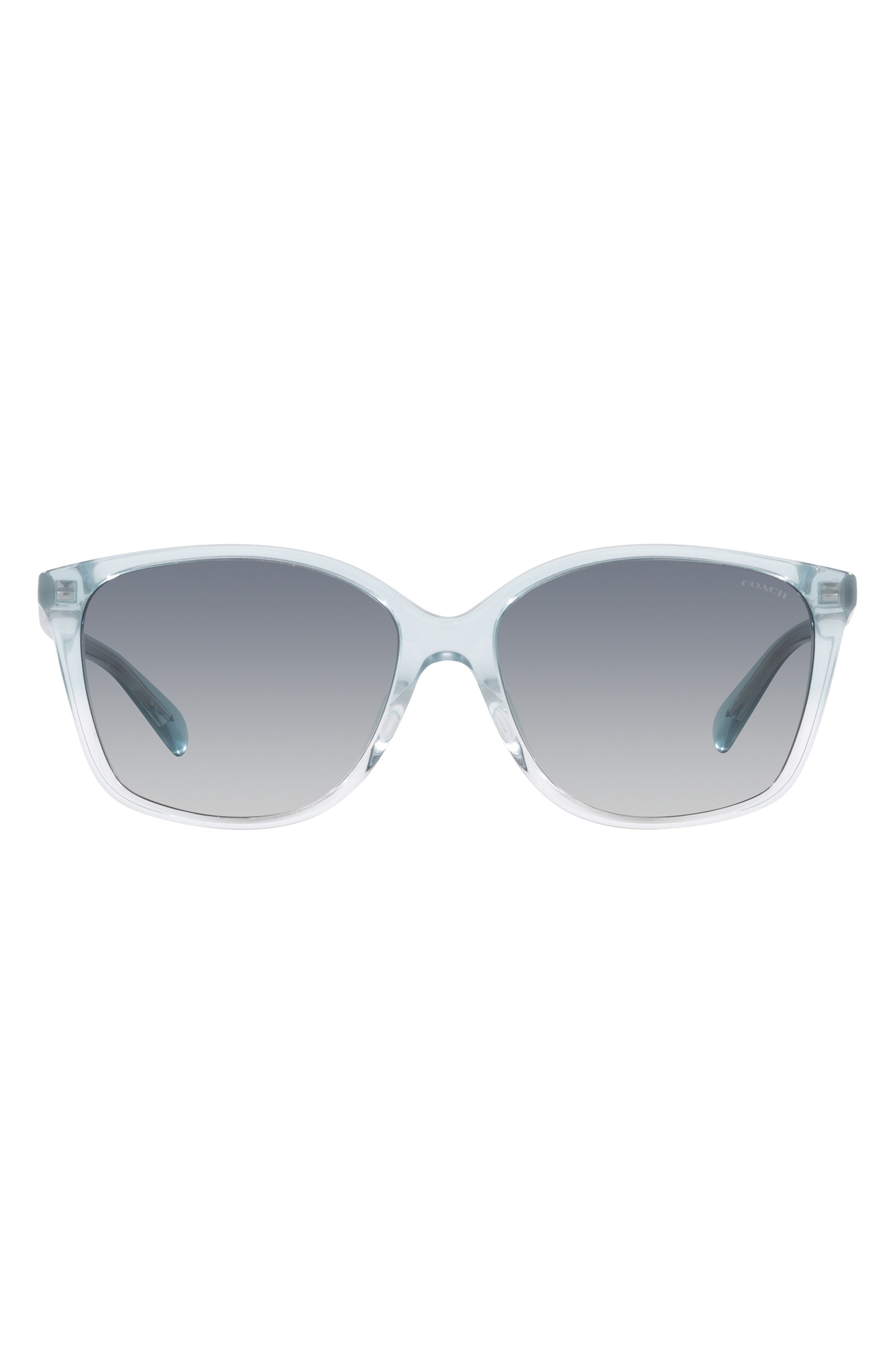 COACH 55mm Gradient Polarized Square Sunglasses
