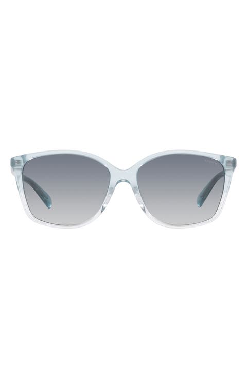 55mm Gradient Polarized Square Sunglasses