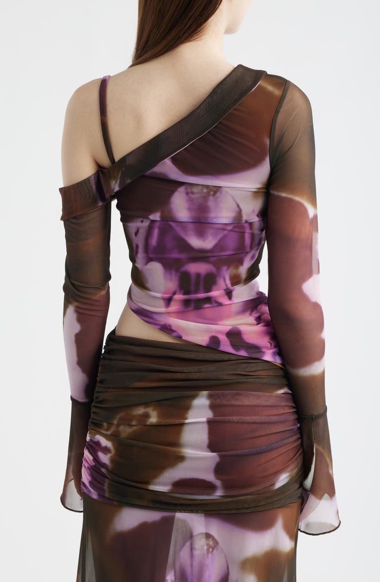 Feners Susurro Print Off the Shoulder Top, Alternate, color, Moka