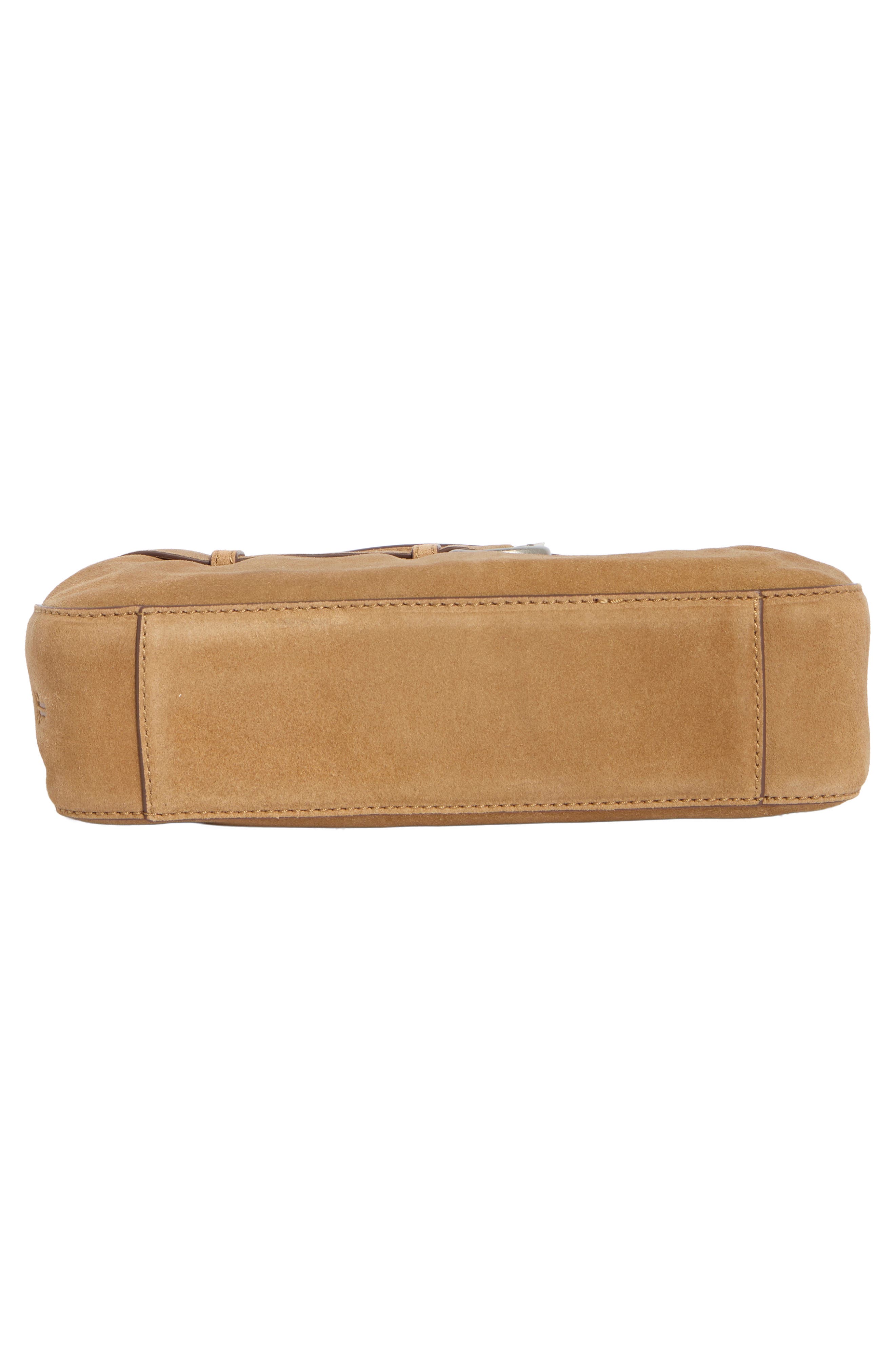 Heather Leather Suede Shoulder Bag, Alternate, color, BEIGE