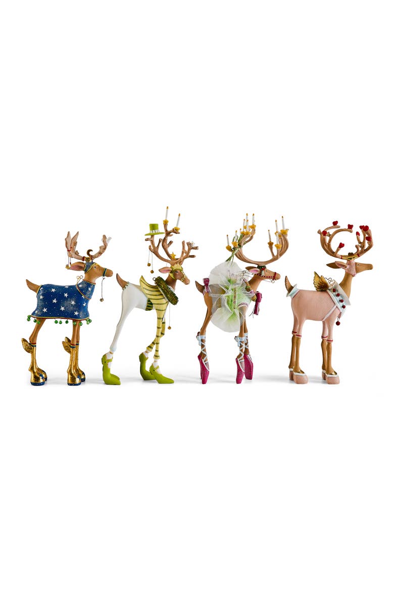 Dash Away 4-Piece Reindeer Ornament Set, Alternate, color, MULTI