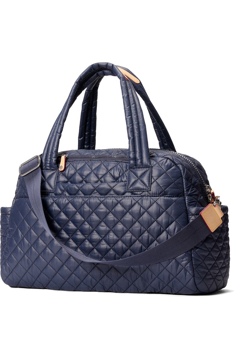 MZ Wallace Jimmy Deluxe Quilted Nylon Duffle Bag, Alternate, color, Dawn