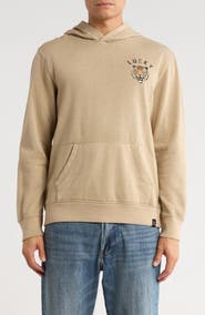 Lucky Brand Logo Washed Fleece Graphic Hoodie