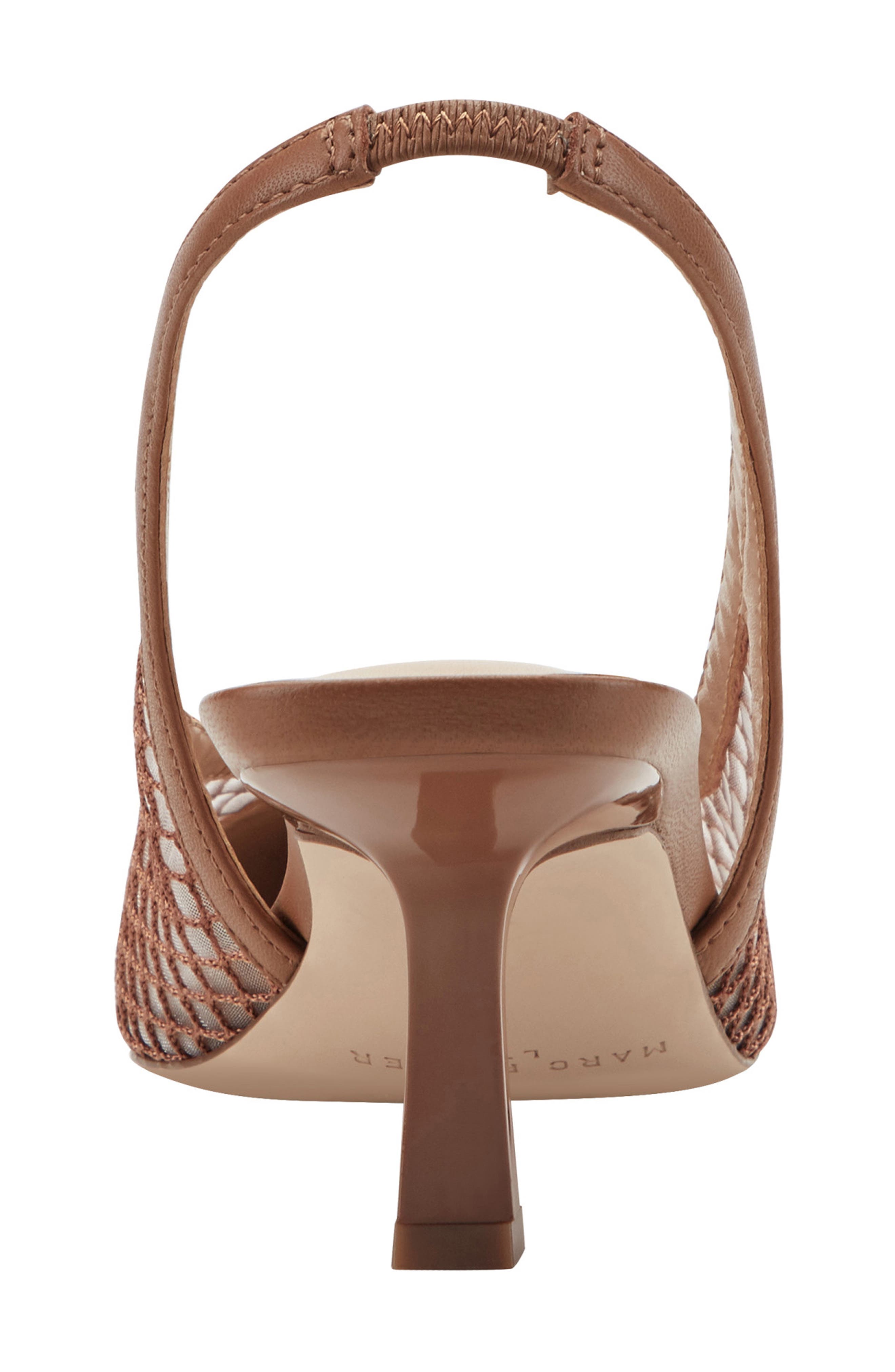 Marc Fisher LTD Gipsi Pointed Toe Slingback Pump, Alternate, color, Medium Brown