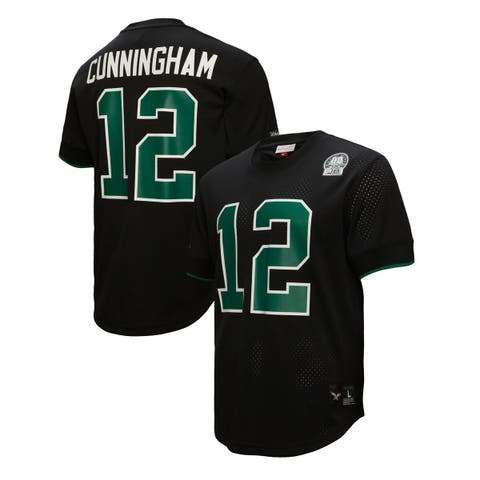 Men's Mitchell & Ness Randall Cunningham Black Philadelphia Eagles Retired Player Name & Number Mesh Top