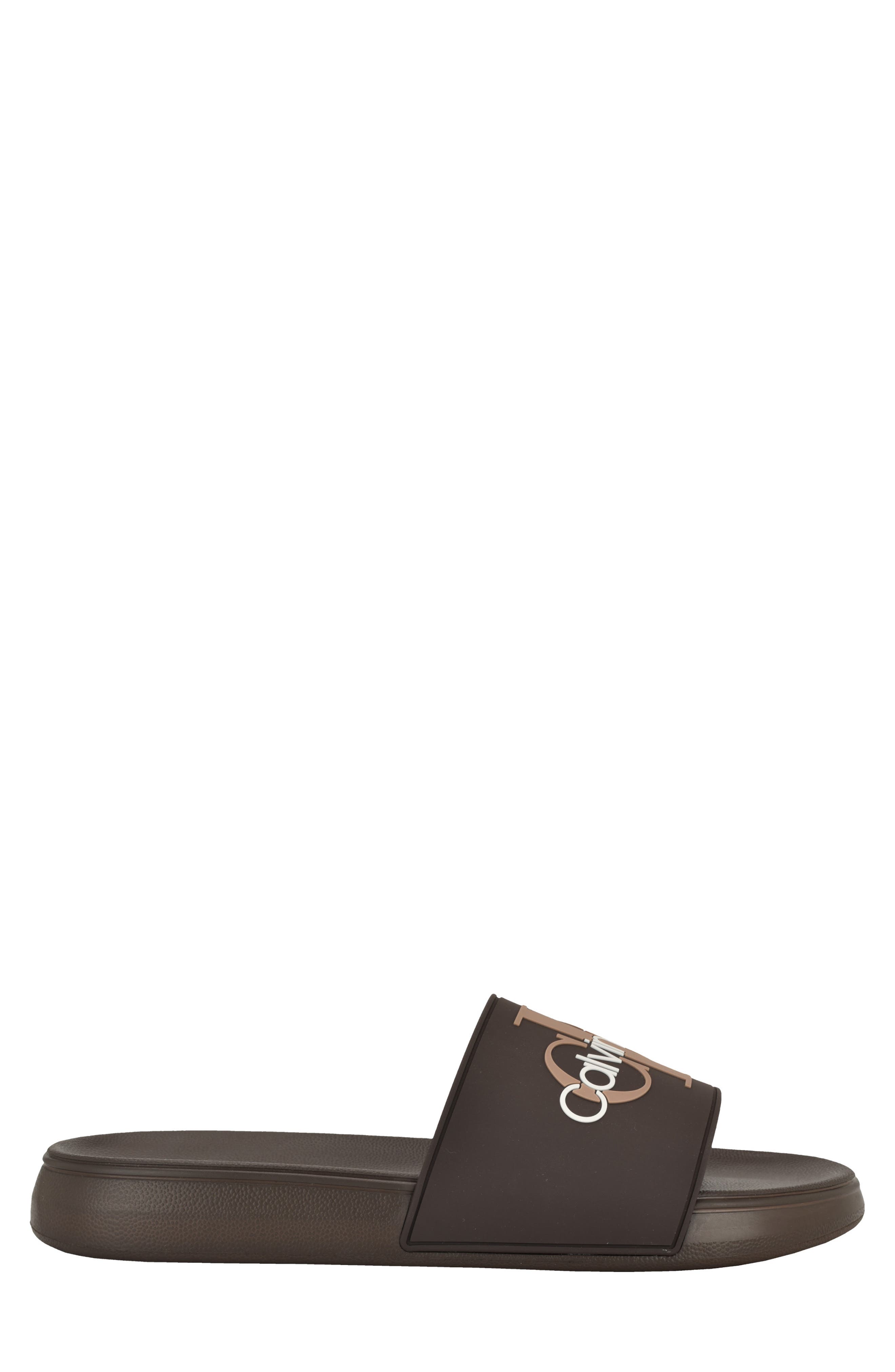 Wythe Slide Sandal, Alternate, color, DARK BROWN
