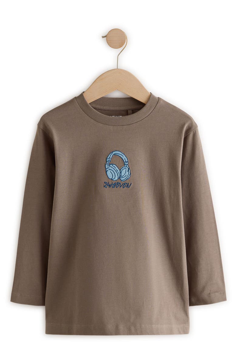 NEXT Kids' Assorted 3-Pack Gamer Long Sleeve Cotton T-Shirts, Alternate, color, Grey/Blue/Brown