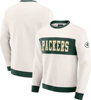 Darius Rucker Collection by Fanatics Men's Darius Rucker Collection by Fanatics  Cream Green Bay Packers Colorblock Pullover Sweatshirt