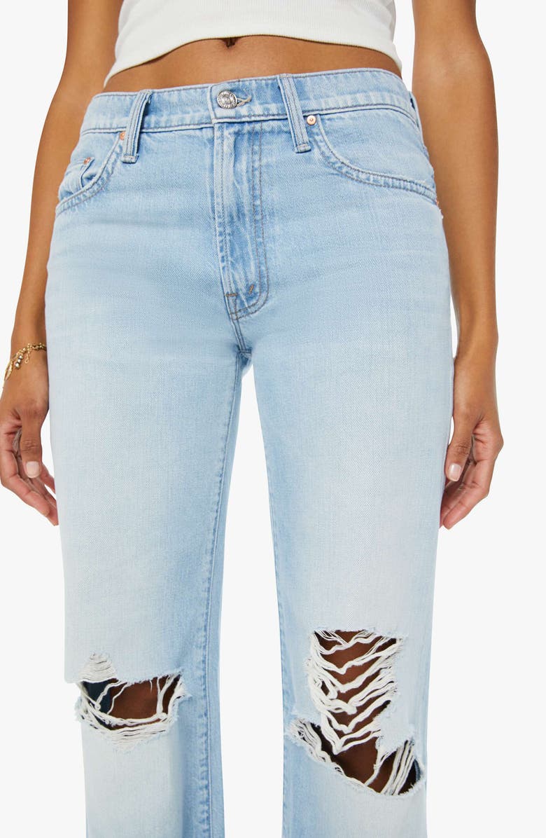MOTHER The Rambler Flood Ripped Ankle Wide Leg Jeans, Alternate, color,