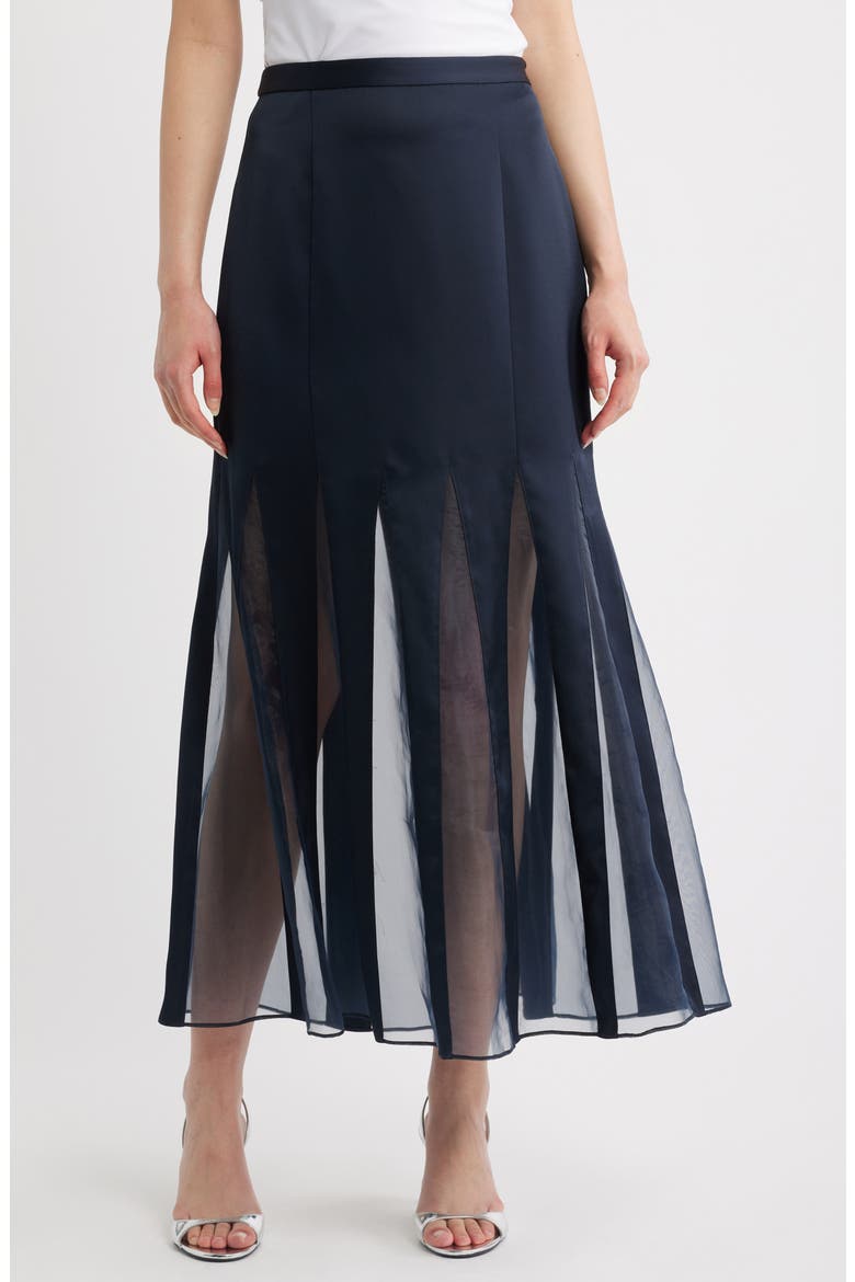Layered Slip Skirt, Main, color, SKY CAPTAIN