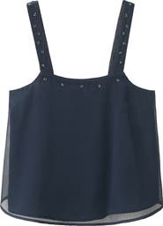 MANGO TEEN Embellished Square Neck Camisole