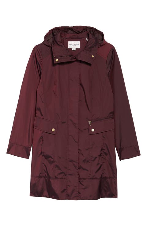 Back Bow Packable Hooded Raincoat (Regular & Petite)