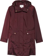 Cole Haan Signature Back Bow Packable Hooded Raincoat
