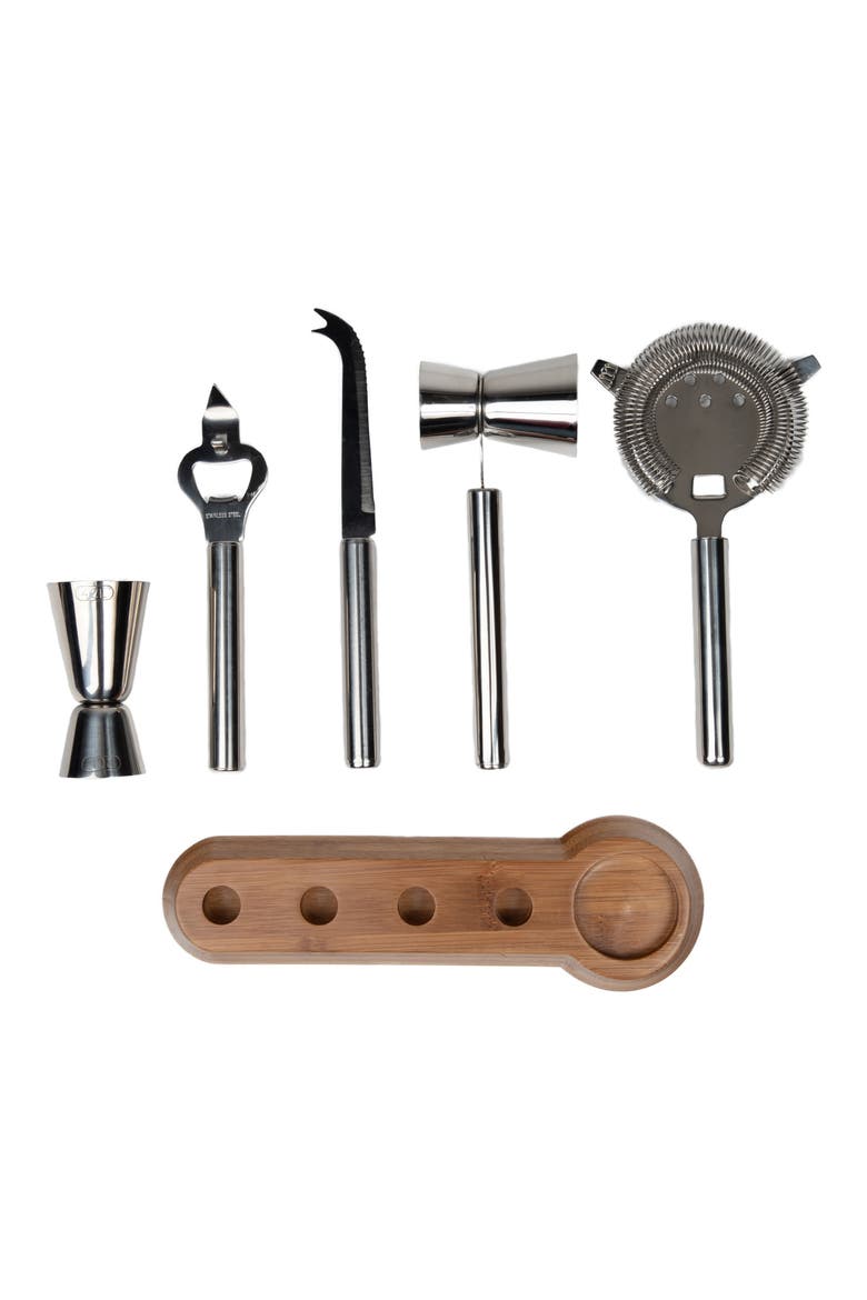6-Piece Bar Tool Set, Main, color, SILVER