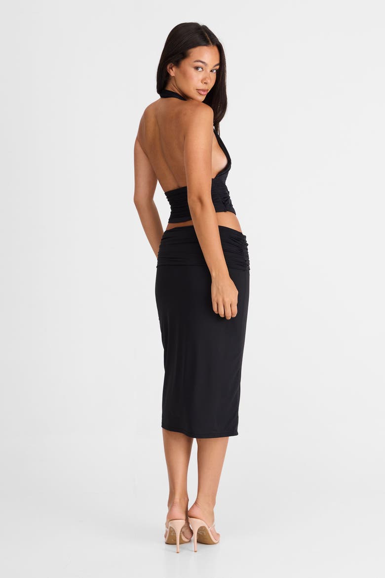 Arielle Midi Skirt, Alternate, color, Black