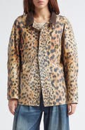 R13 Relaxed Leopard Print Chore Jacket