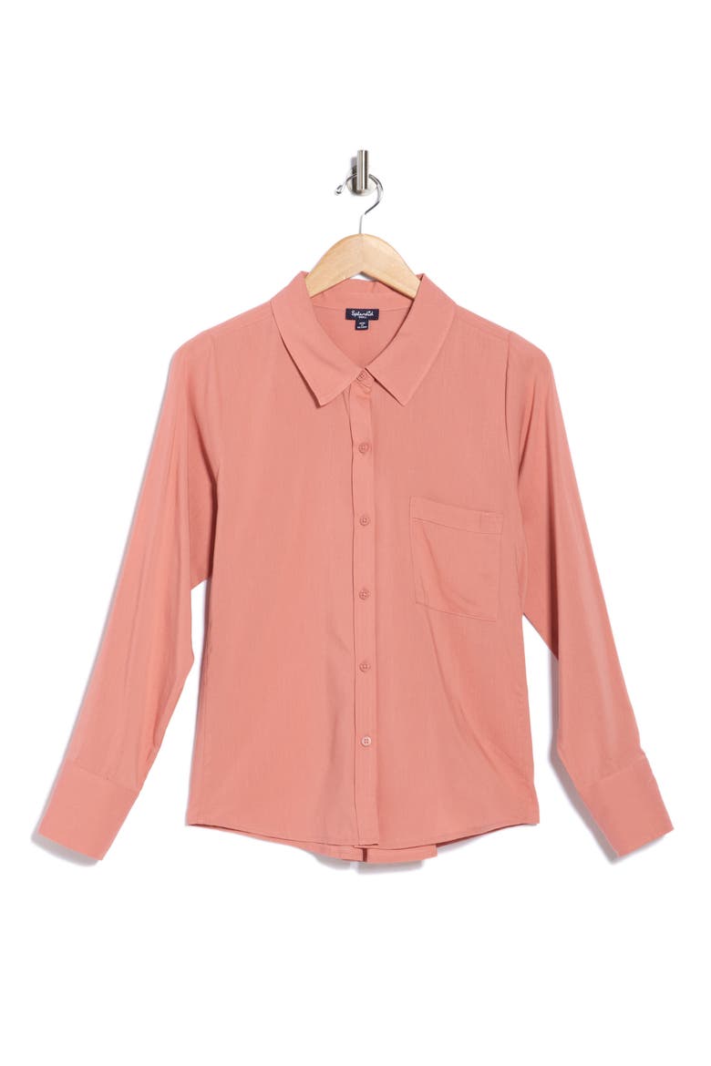 Long Sleeve Button-Up Shirt, Alternate, color, DESERT SAND