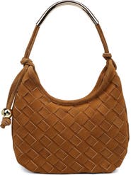 MODA LUXE Woven Leather Shoulder Bag