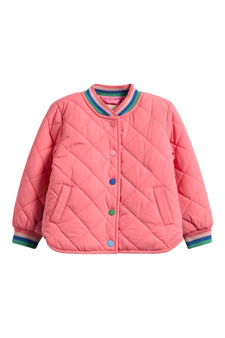 Kids' Quilted Bomber Jacket, Main, color, STRAWBERRY PINK